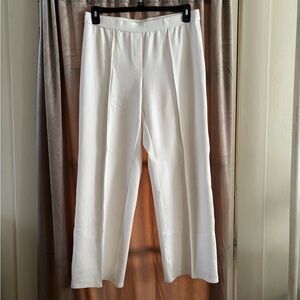J Jill cream wide leg pants sz M NWOT